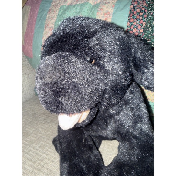 Build A Bear 12" Stuffed Animal Black Lab Retriever Puppy Dog Plush No Sound - Picture 2 of 8
